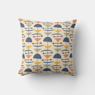 Retro Mid Century Modern Geometric Mönster Kudde