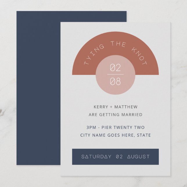 Retro Mid Century Modern Geometrisk Konst 1950- 19 Inbjudningar (Fram/baksida)