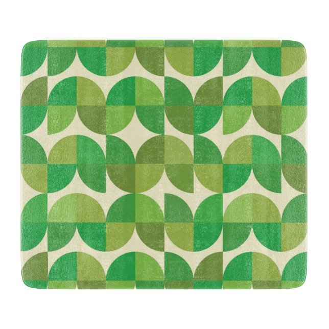 Retro Mid century Modern grön geometrisk mönster   (Framsidan)
