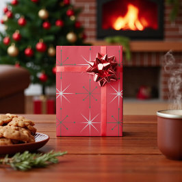 Retro Mid Century Modern Helgdag 50s 60-årsstarst Presentpapper