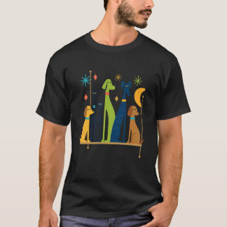 Retro Mid-Century Modern Hund 50- och 60-tals stil T Shirt