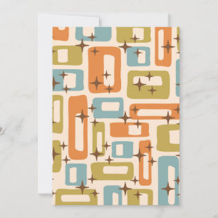 Retro Mid Century Modern Inbjudningar