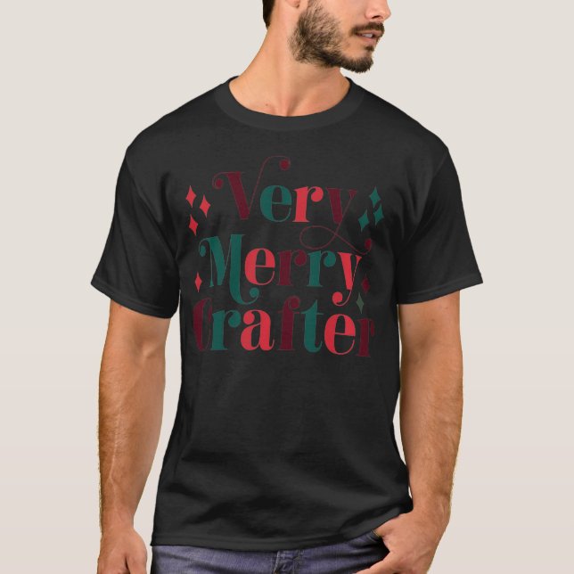 Retro Mid Century Modern jul - mycket merry Craf T Shirt (Framsida)