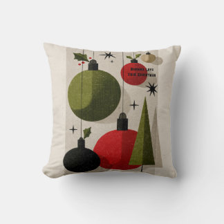 Retro Mid-Century Modern julgransprydnader Kudde