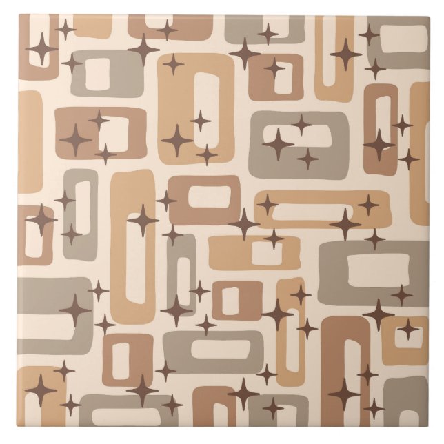 Retro Mid Century Modern Kakelplatta (Framsidan)