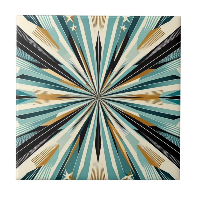 Retro Mid Century Modern  Kakelplatta (Framsidan)