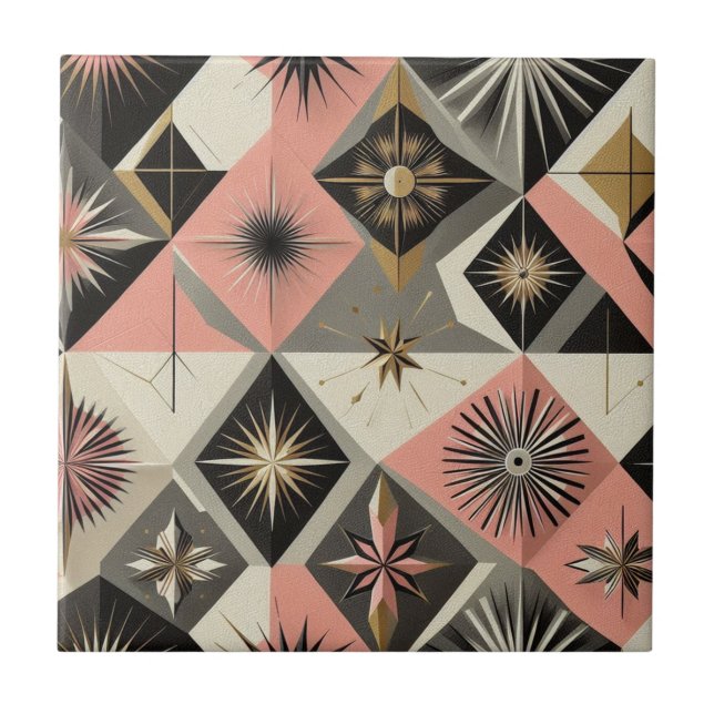 Retro Mid Century Modern  Kakelplatta (Framsidan)