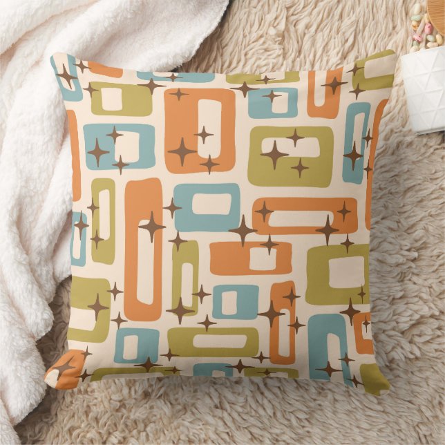 Retro Mid Century Modern Kudde (Filt)