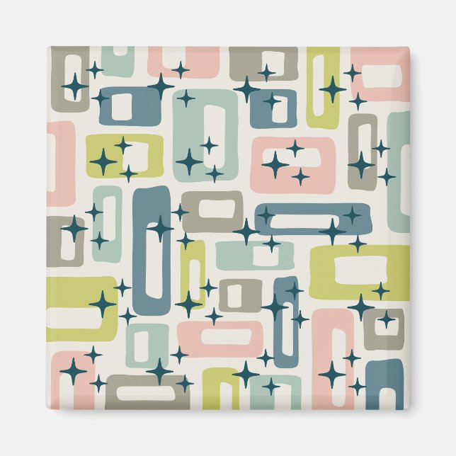 Retro Mid Century Modern Magnet (Framsidan)