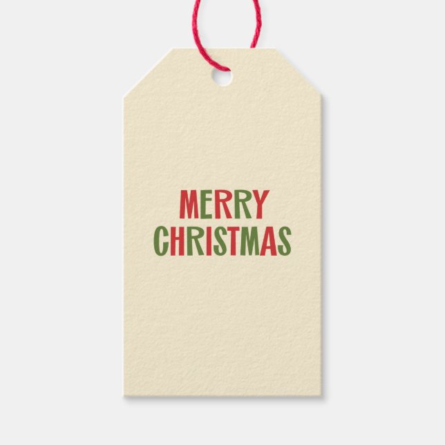 Retro Mid Century Modern Minimalist-jul Presentetikett (Framsidan)