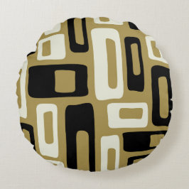 Retro Mid Century Modern Rund Kudde