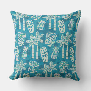Retro Mid Century Modern Tiki Mönster Kudde