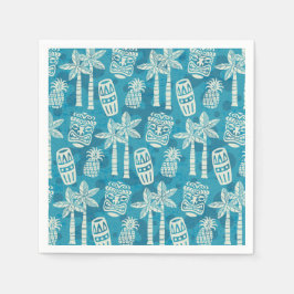 Retro Mid Century Modern Tiki Mönster Pappersservett