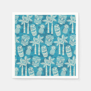 Retro Mid Century Modern Tiki Mönster Pappersservett