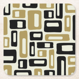 Retro Mid Century Modern Underlägg Papper Kvadrat