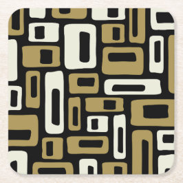 Retro Mid Century Modern Underlägg Papper Kvadrat