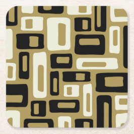 Retro Mid Century Modern Underlägg Papper Kvadrat