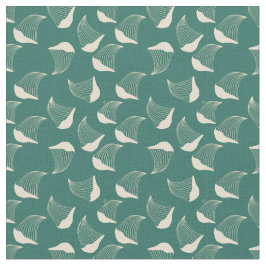 Retro Mid Century Oyster Mushroom Mönster Tyg