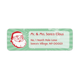 Retro Mid-Century Santa Claus Returadressetikett Returadress Etikett