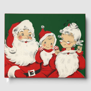 Retro Mid-Century Santa-familj – Kitsch Claus Gästböcker