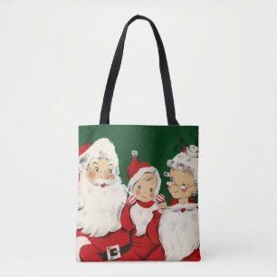 Retro Mid-Century Santa-familj – Kitsch Claus Tygkasse
