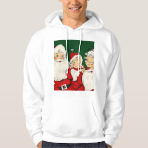 Retro Mid-Century Santa-familjen – Kitsch Claus Hoodie