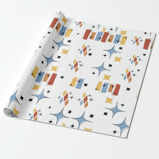 Retro Mid Century Starburst Presentpapper