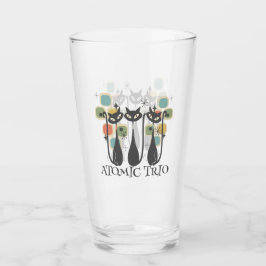 Retro Mid Century Svarta Atomkatten MCM Glaskopp