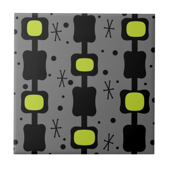 Retro Mid-Mod - kolumnrutor - diagram Kakelplatta (Framsidan)