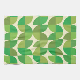Retro Mid-sekel Modern Grönt Geometric mönster Kökshandduk