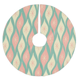 Retro Mid-sekel Vintage jul - prydnadsföremål Rosa Julgransmatta Borstad Polyester