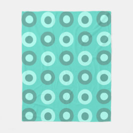 Retro MidCentury Dots Turcos Fleecefilt