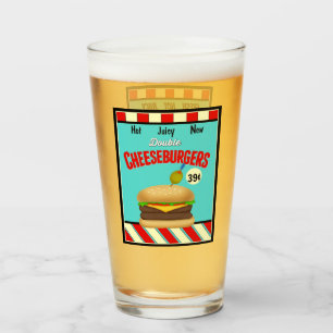 Retro middagtecken glaskopp