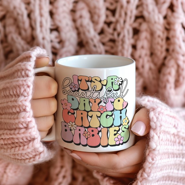 Retro Midfru, OBGYN, Labour & Delivery Nurse Mugg (Skapare uppladdad)