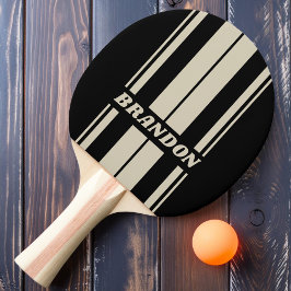 Retro Midnatt Brädremsor med Namn Pingisracket
