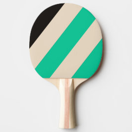 Retro Midnatt Mint Djärva Ränder Pingisracket