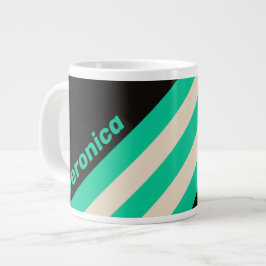 Retro Midnatt Mintränder med namn Jumbo Mugg