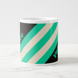 Retro Midnatt Mintränder med namn Jumbo Mugg