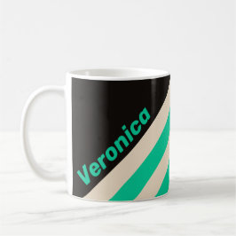 Retro Midnatt Mintränder med namn Kaffemugg