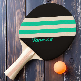 Retro Midnatt Mintränder med namn Pingisracket