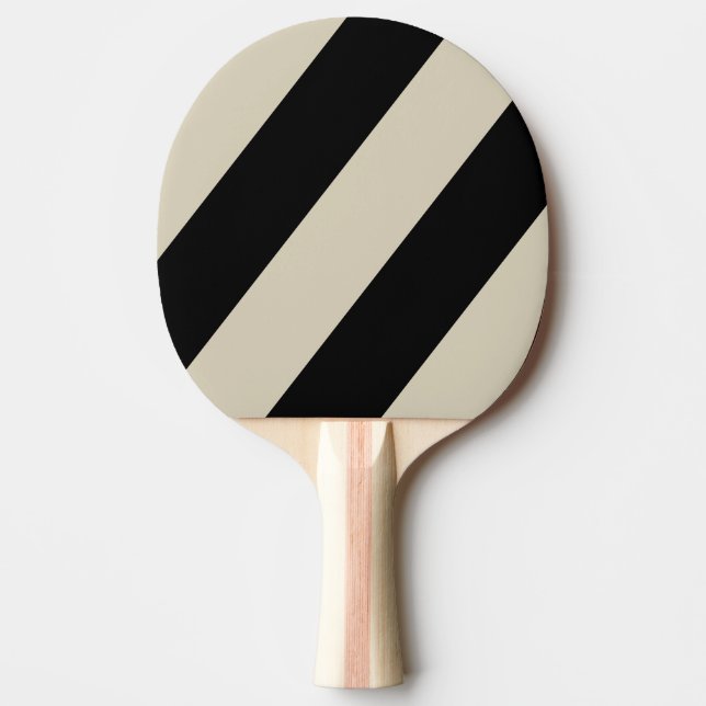 Retro Midnatt Tre Feta Ränder Pingisracket (Framsidan)