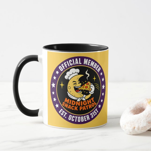 Retro Midnatts-snackpatrullen Halloween  Mugg (Med munk)