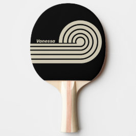 Retro Midnight Dual Curl-ränder med namn Pingisracket