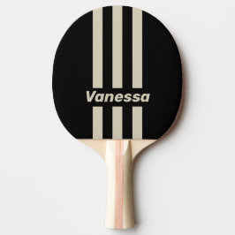 Retro Midnight Tre Randiga med Namn Pingisracket