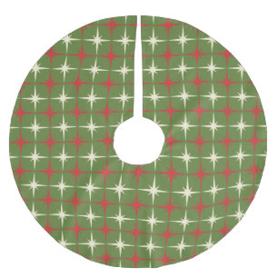 Retro Midsekets moderna julstjärnor Julgransmatta Borstad Polyester