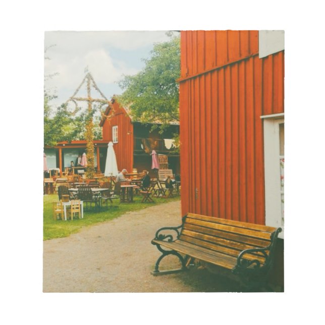 Retro Midsummer celebration in Trosa, Sweden Anteckningsblock (Framsida)