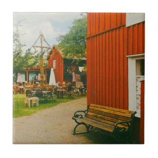 Retro Midsummer celebration in Trosa, Sweden Kakelplatta