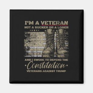 Retro Militära veteraner mot trumpprotester Magnet