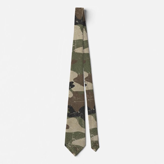 Retro militäriskt kamouflage-mönster slips (Framsida)