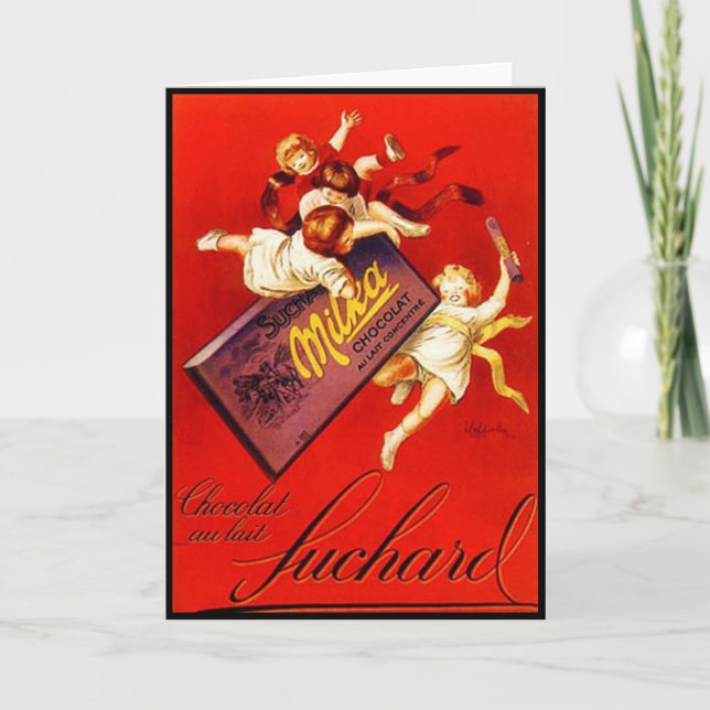 Retro Milka Choklad Annons Kort (Framsida)
